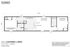 Live Oak-Lightning L-4562A 2BR/2BA 14×56 (728 ‘Sq) Available NOW-ALL FLORIDA