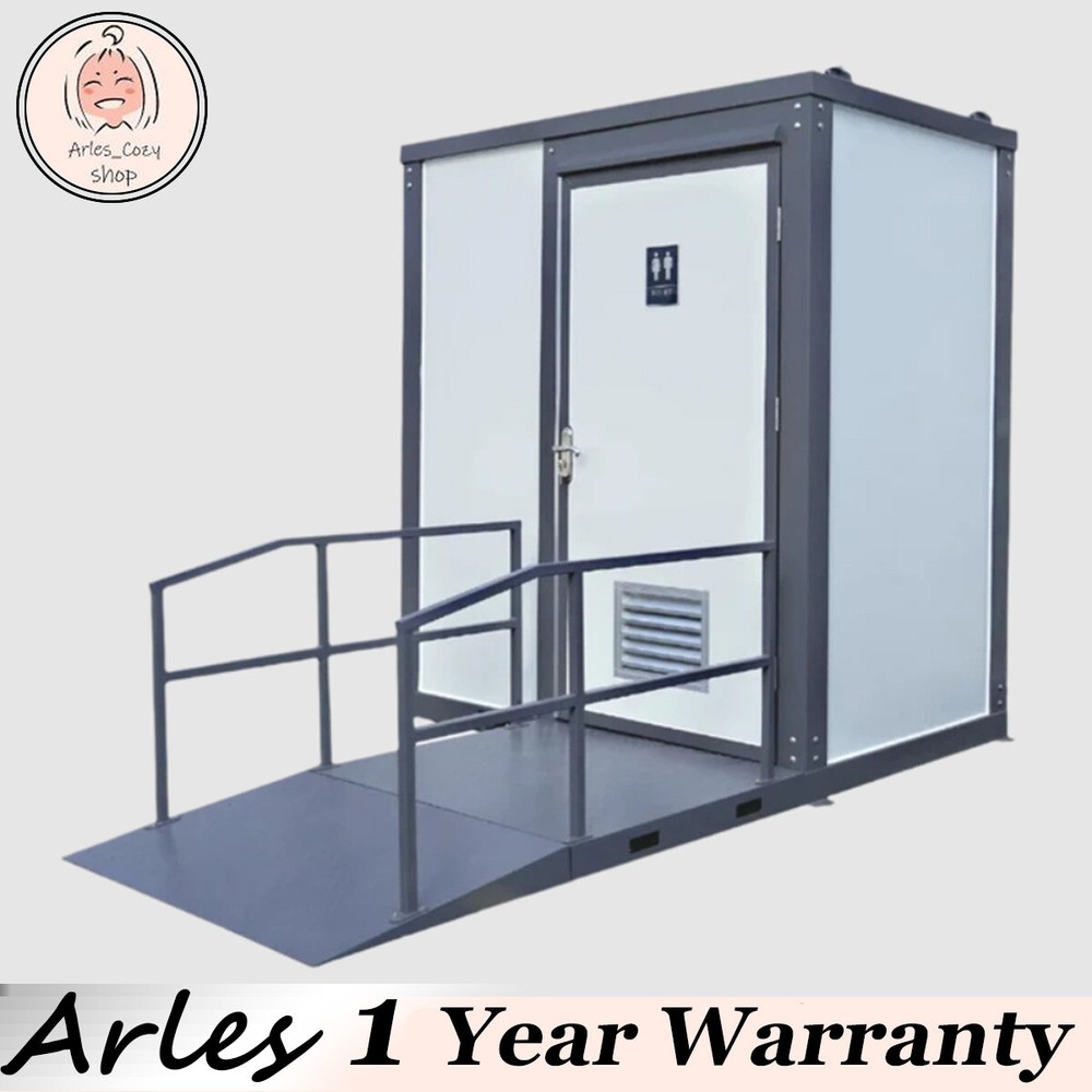 Handicap-Accessible Portable Restroom w/ Bowl & Sink Mobile Toilet for Disabled