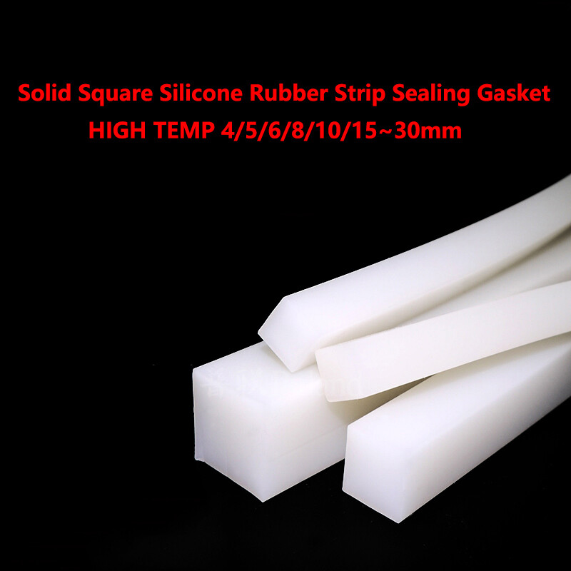 Solid Square Silicone Rubber Strip Sealing Gasket HIGH TEMP 4/5/6/8/10/15~30mm
