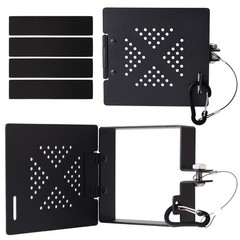 2pcs RV Bumper Cap Covers, Aluminum Alloy Metal Rear Sewer Hose black