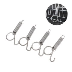 10Pcs Animal Cage Latches Lock Spring Rabbit Cage Door Tension Spring with Hook
