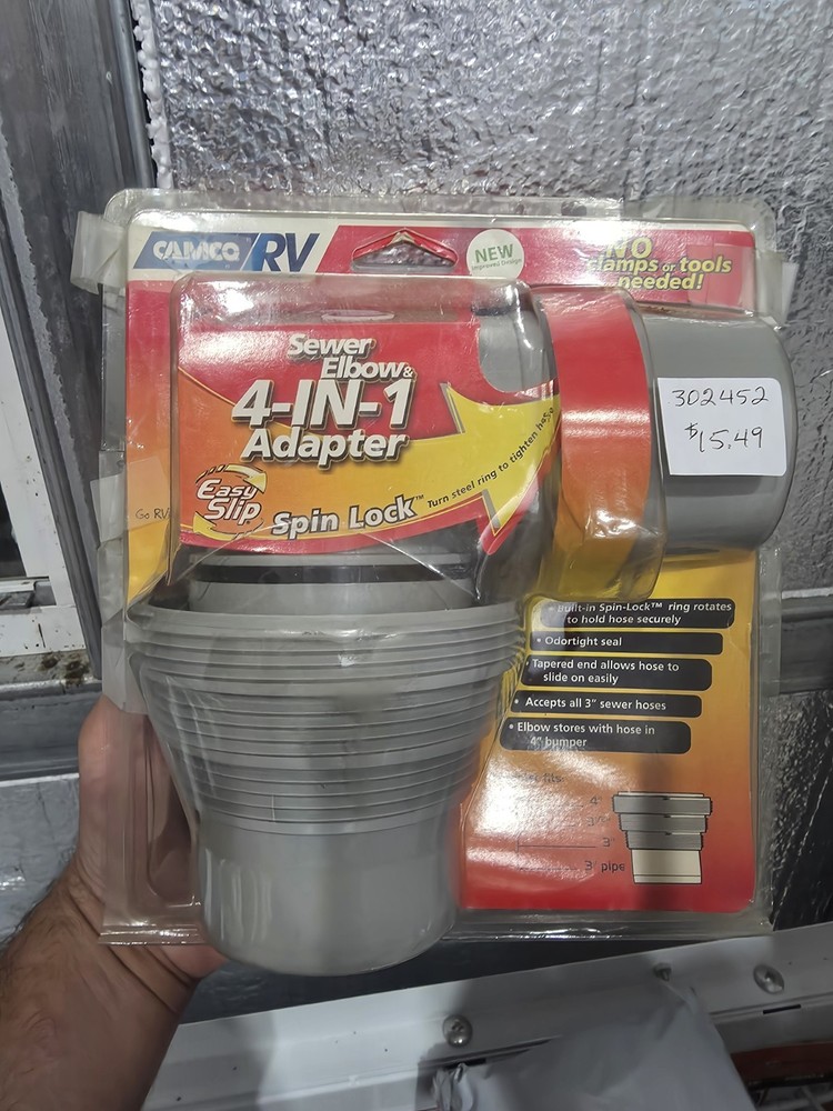Camco Easy Slip 4-in-1 Adapter with Elbow