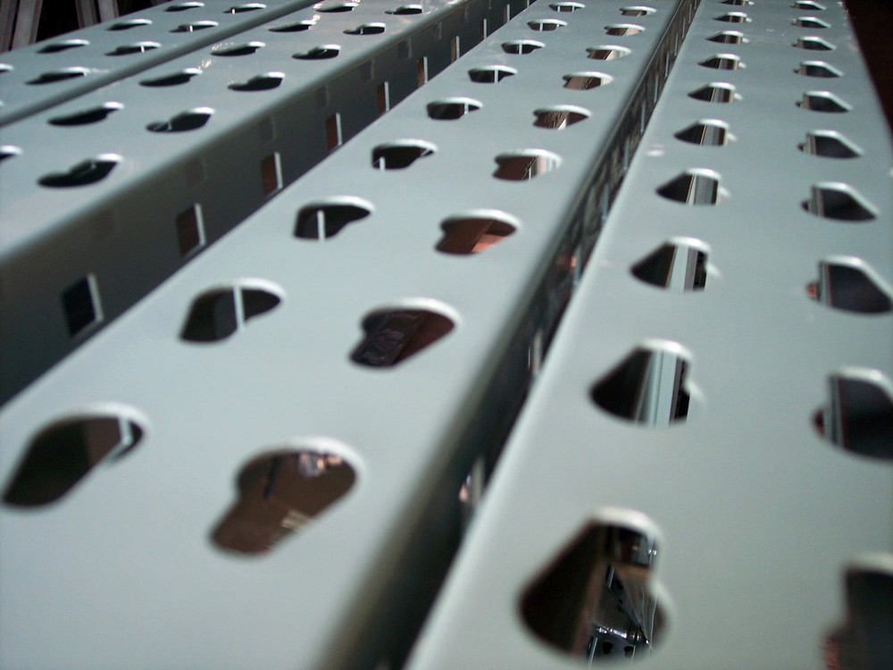 (50) Teardrop Bolted Upright Frame | 240″ H x 42″ D | Pallet Rack 20,867lb cap