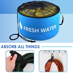 ERKOON Waterproof RV Hose Storage Bag of 9.84*17.7inch, Black, Yellow, Green