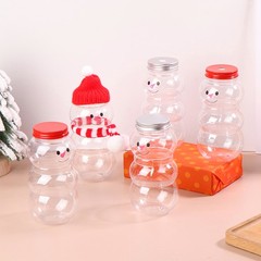 500ML Christmas Snowman Water Bottle Milk Tea Coffee Juice Portable Drinking Cup