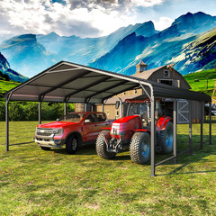 20′ X 20′ Metal Carport with Updated Roof & Enhanced Base, Heavy Duty Canopy Car