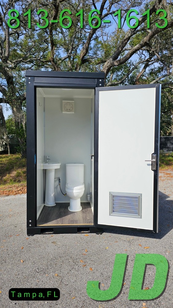New Premium Quality Portable Toilet Bathroom Sink Single Stall Semi Permanent