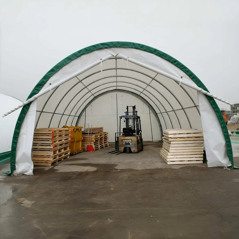 Reinforced 20’x30’x12′ Single Truss Storage Shelter 11oz PE Fabric Hoop Building