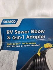 Easy Slip Elbow Fitting and 4-in-1 Adapter for RV Sewer Hose Brand New & Sealed