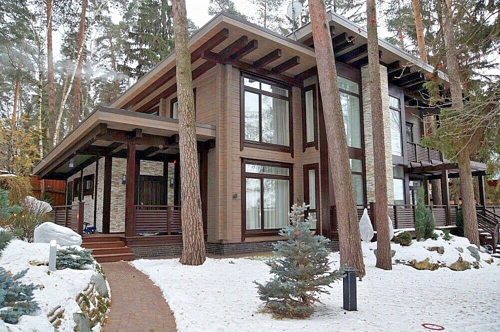 MODERN LOG HOUSE KIT #LH-293 ECO FRIENDLY WOOD PREFAB DIY BUILDING CABIN HOME