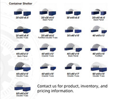 20’x40′ Heavy Duty 15oz PVC Fabric Container Shelter Canopy Building