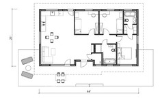 1,000 SQ.FT ECOFRIENDLY MASS WOOD HOUSE KIT SOLID TIMBER HOME PREFAB #CLT-107-2