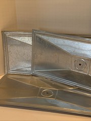 5 Preowned Foundation Vent Covers Aluminum 16 Long 8 Tall No Accessories As-Is