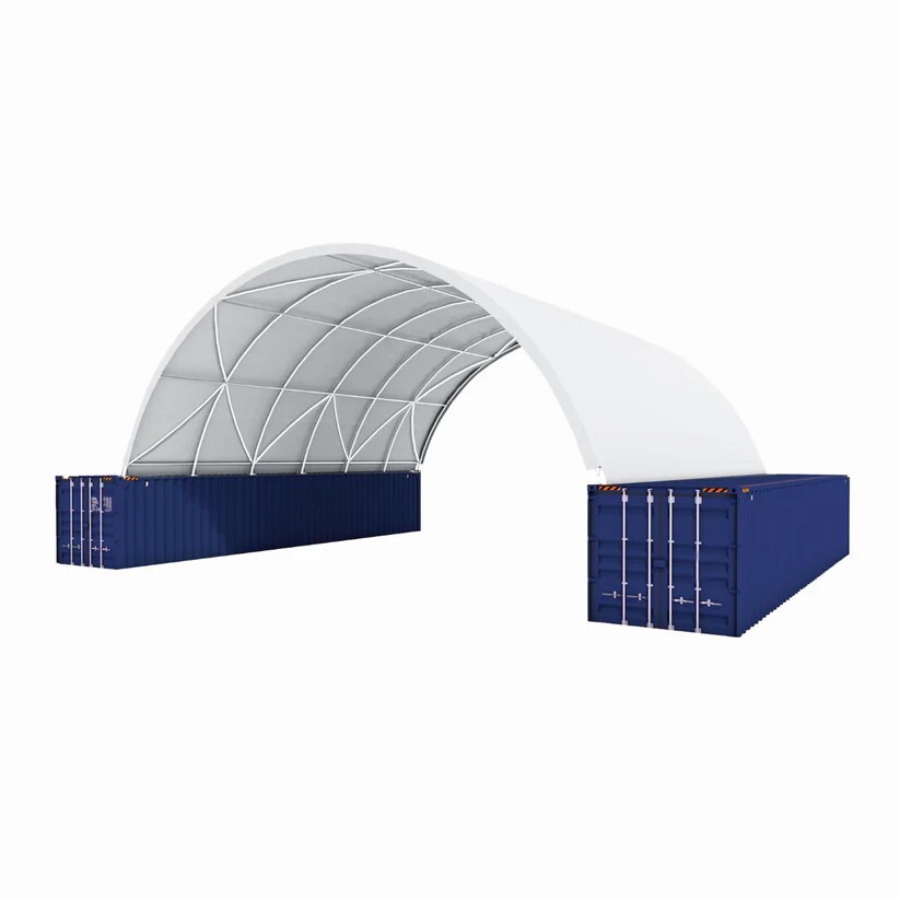40’x40’x13′ Building Shipping Container 11 oz PE Canvas Fabric Canopy Shelter