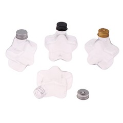 200ML Star Plastic Bottle Clear Milk Tea Coffee Water Bottle Drinking Bottles