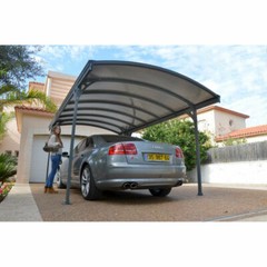 NEW! Vitoria Carport – 16’L x 10’W Gray/Bronze!!