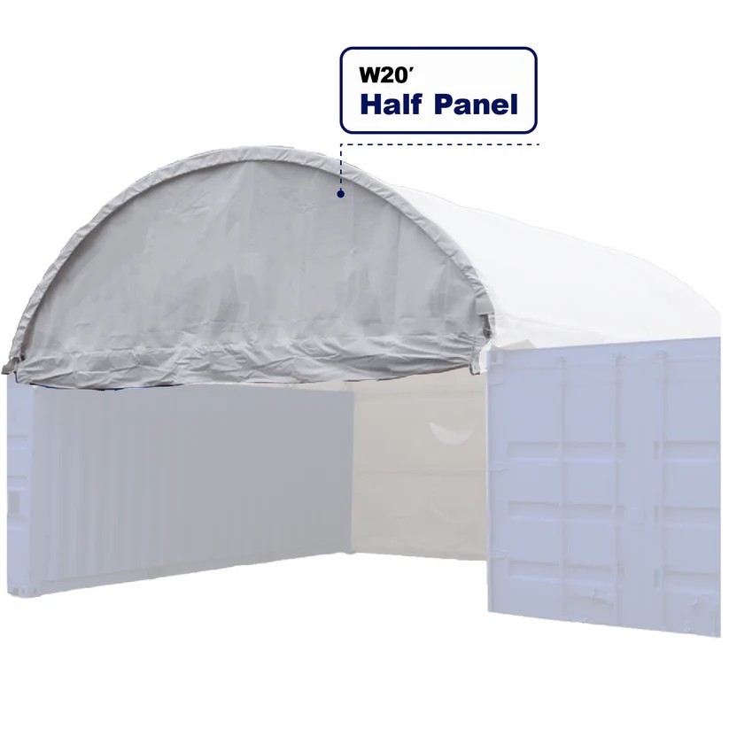 Container Shelter Parts, Half Panel for W20′ Container Shelters 11 oz PE Panel