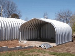 25x24x13 Engineered Steel Building Kit | DuroSPAN Clear-Span Arch System w/ Ends