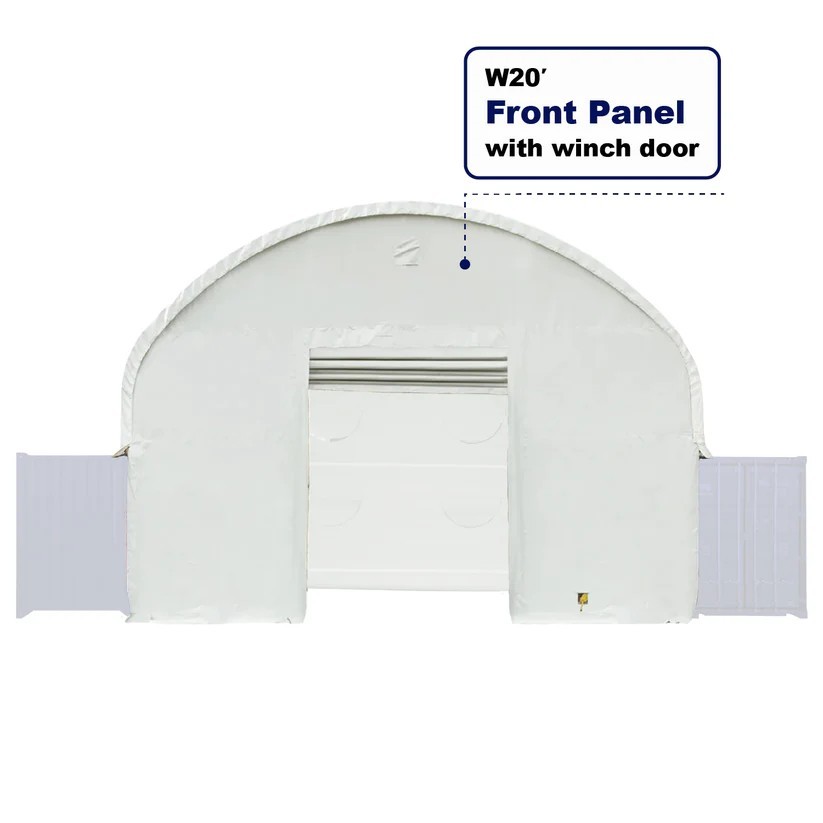 Front Panel W/ Winch door for W20′ Container Shelter 11oz PE Container Shelter