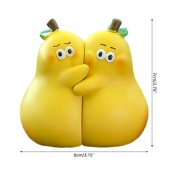 Car Decorations Cute Pear Shaped Figure Figurines Dashboard Ornaments Women Gift