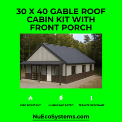 U.S. Made Fire Resistant 26 X 34 Cabin, Barndominium or Steel Home Kit