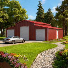 42’x30’x13′ Metal Garage Shed Barn Outdoor Storage Heavy Duty Galvanized Steel