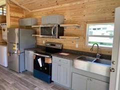 TINY HOME CABINS – CUSTOM BLT. FOR YOUR PREPPED PROPERTY – ELEGANT RUSTIC CABINS