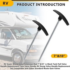 RV Sewer Waste Valve Extension Rod 7″&10″,rv Black Tank Pull Handle…