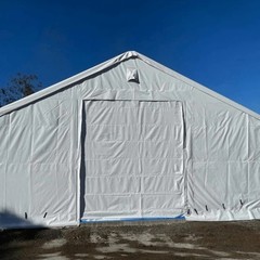 50x100x23 Double Truss Storage Building Shelter – Premium 26oz PVC Canvas Fabric