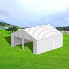 45x25x14FT Metal Garage Barn Shed Galvanized Steel Carport Storage Shed w/2-Door
