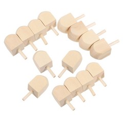 15 Pcs Wood Dreidels Bulk Traditional Spinning Tops Craft Wooden