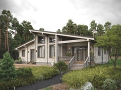 LUXURY PREFABRICATED LOG CABIN HOME KIT 2594 ft² / 241 m² – DISCOUNT CARD 3% off