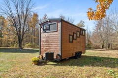 tiny home on wheels , double axel 20 foot steel framing trailor mounted