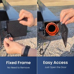 Safoner Aluminum RV Bumper End Cap- Fits Standard 4-Inch Square Camper Black