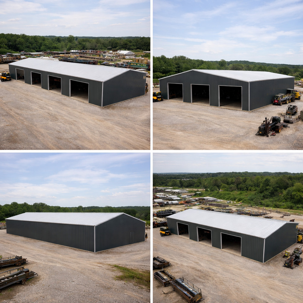 32x125x18Steel Building Kit | Rigid Frame I-Beam | Machine shop