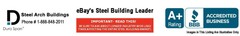 40x80x18 Duro Steel DIY Off Grid Quonset Hut Building Open Ends Factory DiRECT