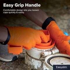 RV Sewer Wrench 6-in-1 Universal 3″ and 4″ Plugs Orange Plastic
