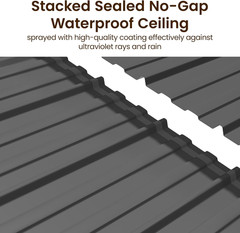 20′ X 20′ Metal Carport with Updated Roof & Enhanced Base, Heavy Duty Canopy Car