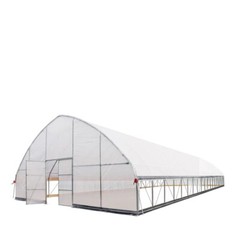 TMG Industrial 30’ x 80’ Tunnel Greenhouse Grow Tent w/6 Mil Clear EVA Plastic