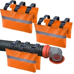 2Pack RV Sewer Weight Bag,RV Hose 9.8 inches x 5.9 inches, Orange 2pcs