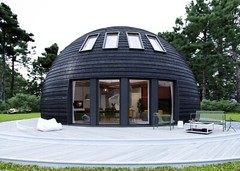 Hemp Ready Dome Home Wood Prefab House DIY Home Framing Kit 1400 SQFT Kit Home