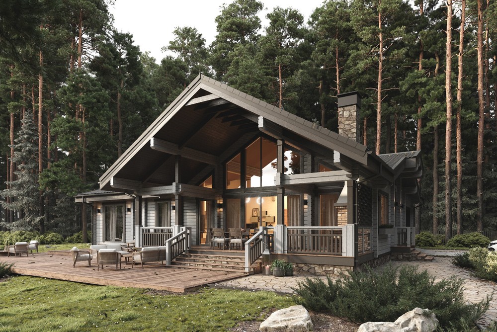 LUXURY PREFABRICATED LOG CABIN HOME KIT 3476 ft² / 323m² – DISCOUNT CARD 3% off