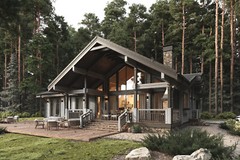 LUXURY PREFABRICATED LOG CABIN HOME KIT 3476 ft² / 323m² – DISCOUNT CARD 3% off