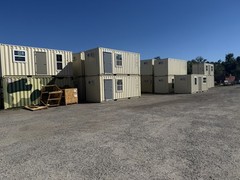 20ft Steel Prefabricated Modular Office Building Modern w/ AC, Dual Pane Windows