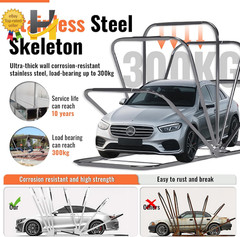 Retractable Carport Semi-Automatic Foldable Car Port Stainless Steel Portable Ga