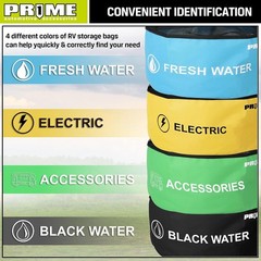 PR1ME 4 Pack Waterproof RV Hose Bag Storage, Utility Bag, Sewer Blue