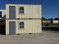 20ft Steel Prefabricated Modular Office Building Modern w/ AC, Dual Pane Windows