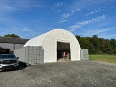 40x40x15 Dual Truss *HEAVY DUTY* 30oz PVC Fabric Container Shelter/ No Welding!