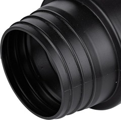 451 HDPE Corrugated Adapter 4-Inch for Sewer & Drain Pipe Connections Black