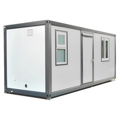 7ftx20ft Portable Office w/ Bathroom Steel Frame Double-Glazed Openable Windows